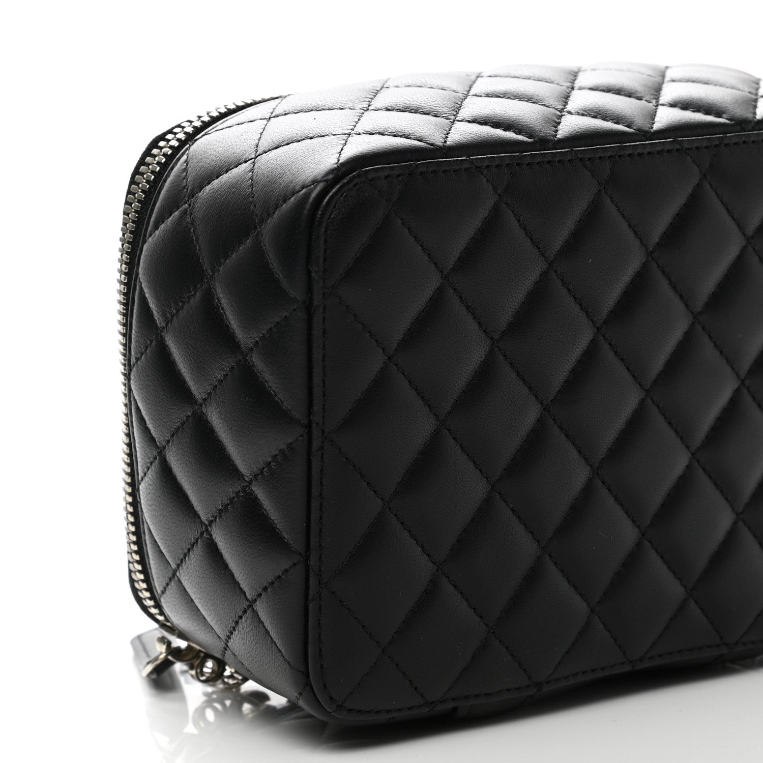 Chanel Lambskin Quilted Jewelry Case Black 10 of 12