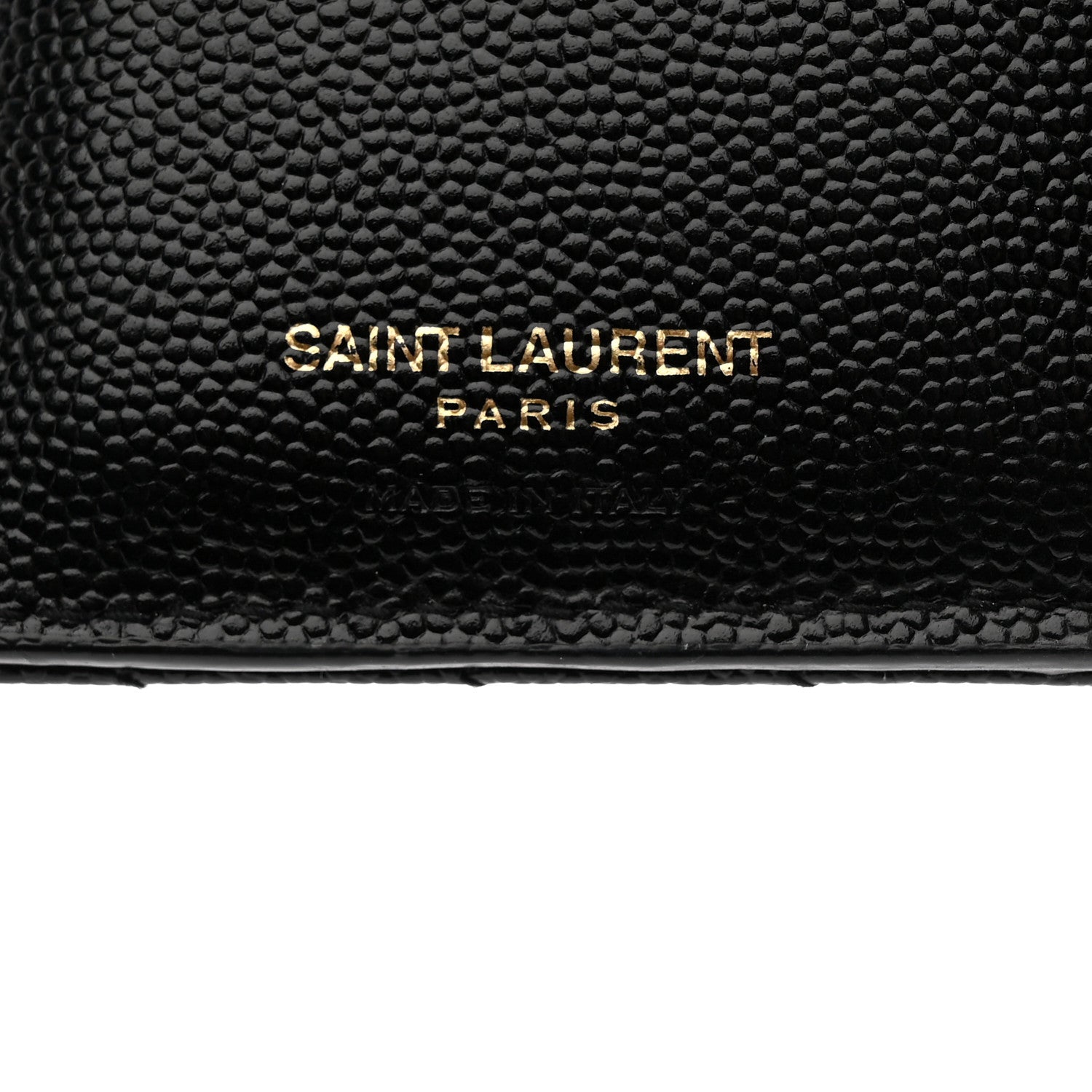 Saint Laurent Grain De Poudre Matelasse Chevron Monogram Zipped Two-Part Wallet Black 6 of 10