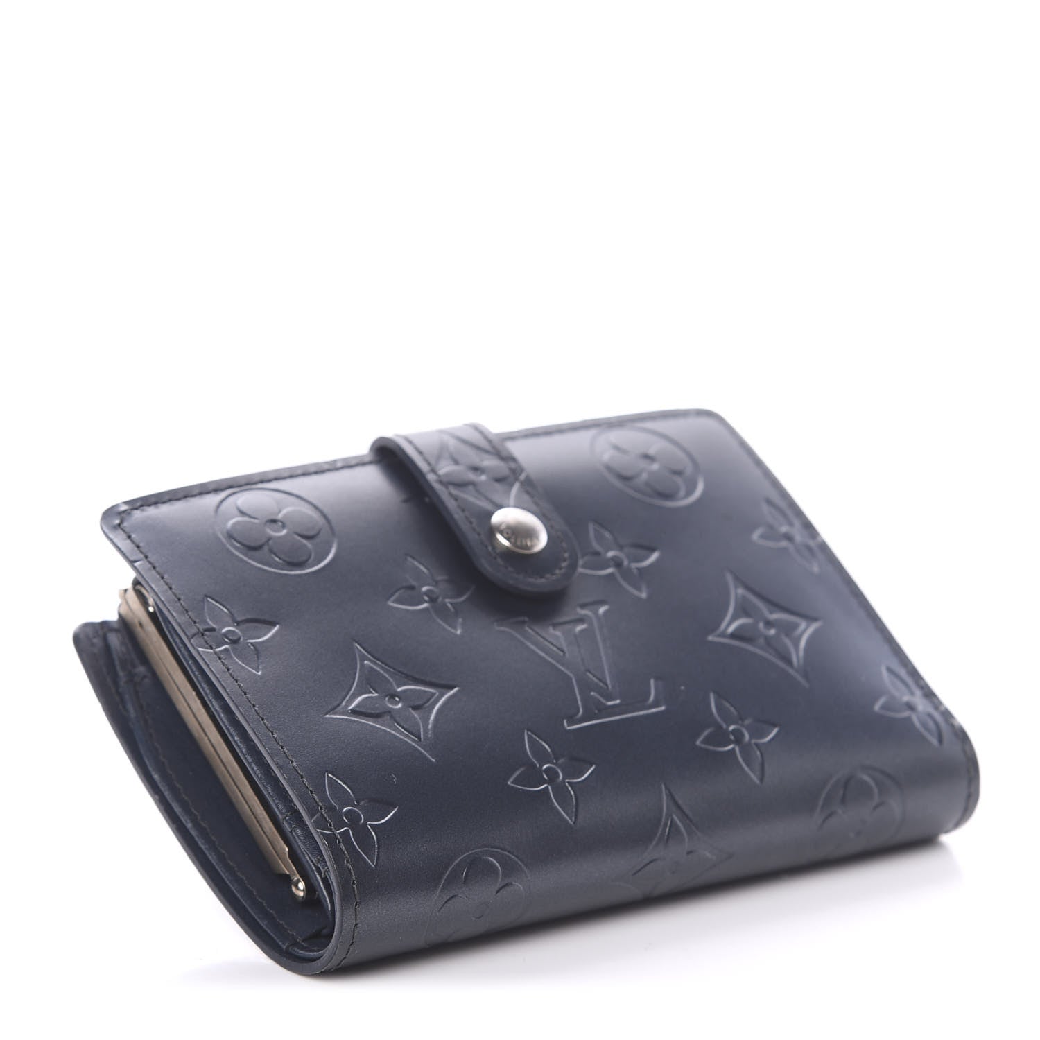 Louis Vuitton Mat Monogram French Purse Wallet Blue 3 of 5