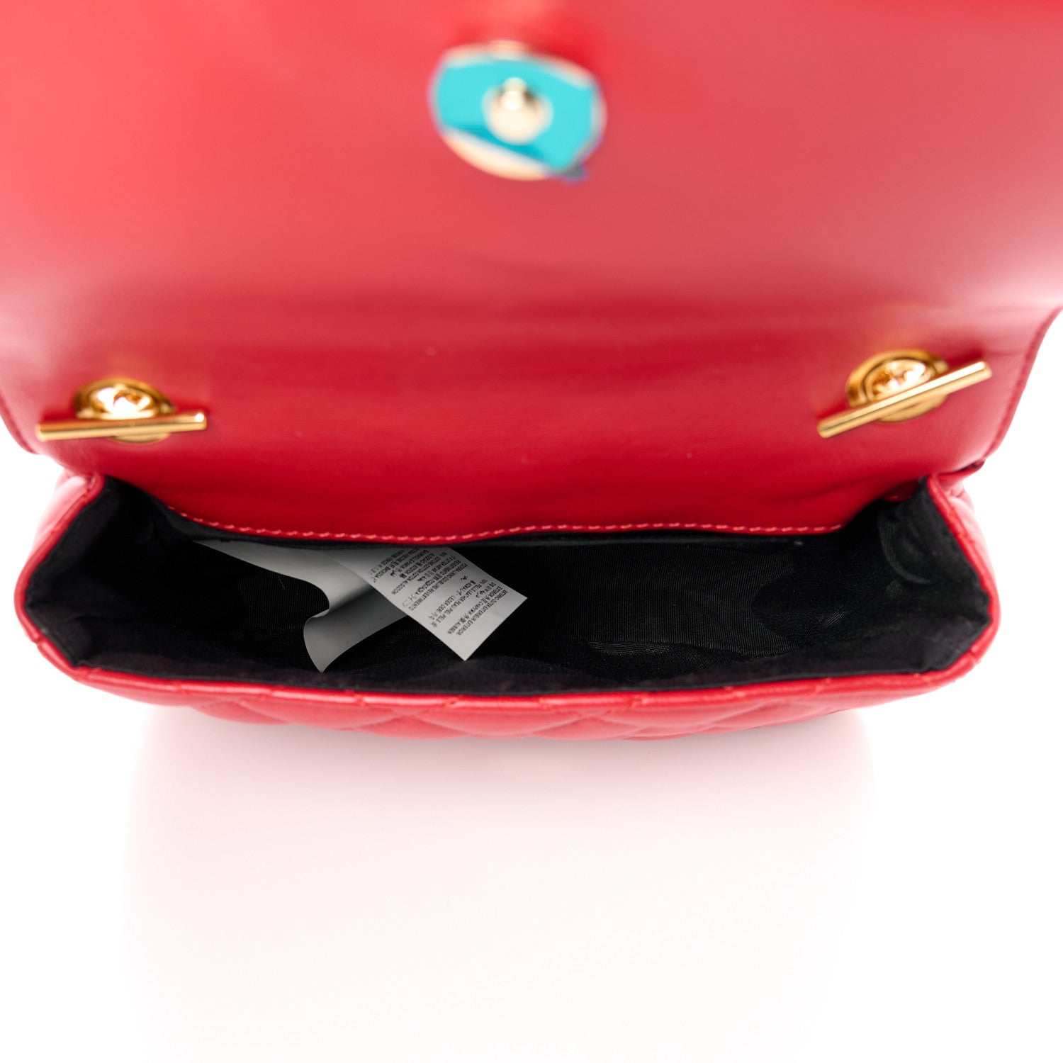 Versace Nappa Quilted Small Medusa Chain Crossbody Red 5 of 11