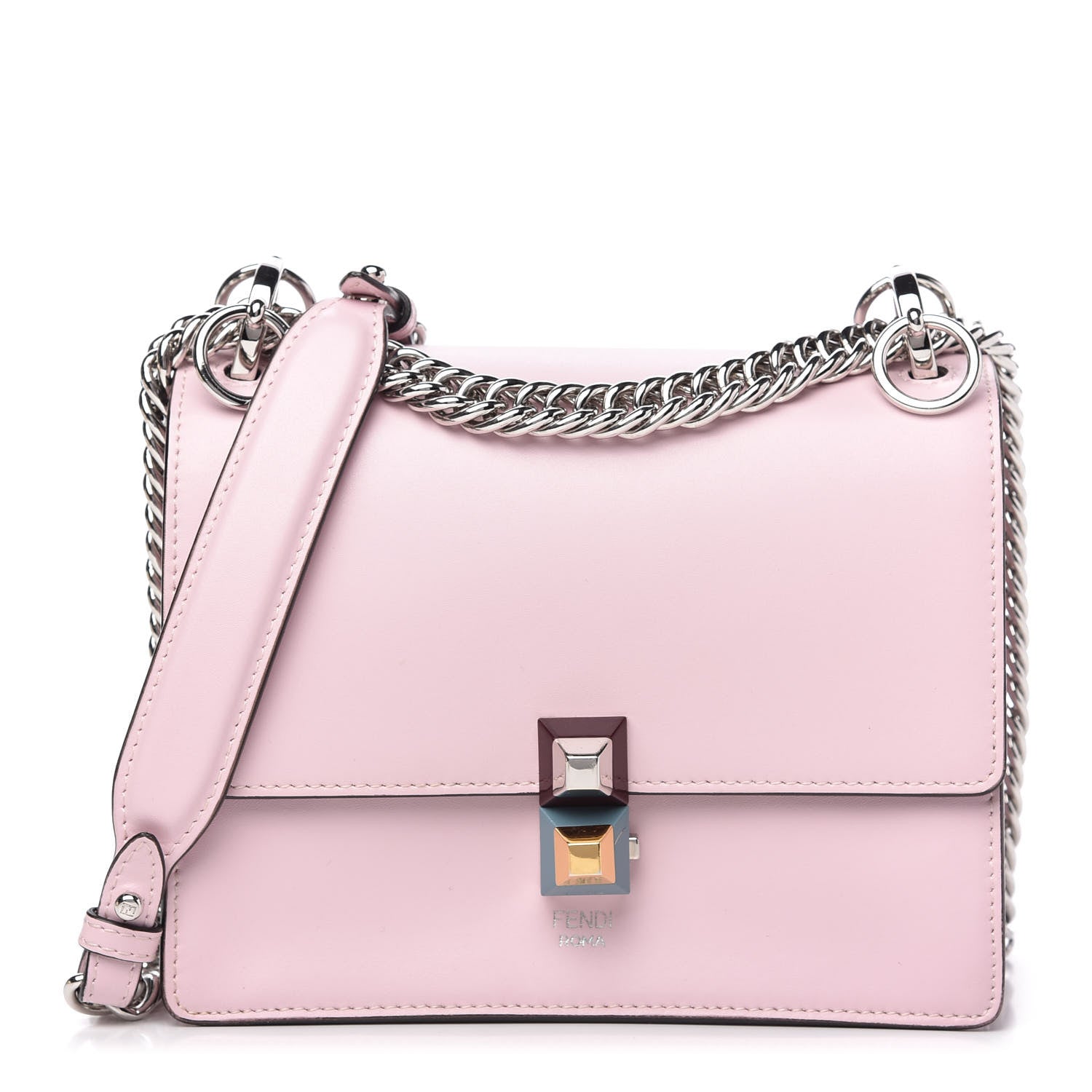Fendi Vitello Liberty Studded Small Kan I Shoulder Bag Peonia Multicolor 1 of 10