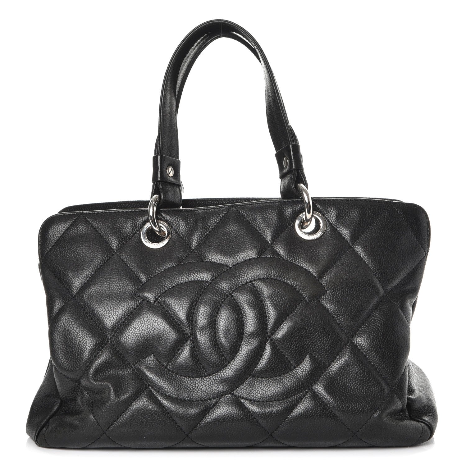 Chanel Soft Caviar Quilted CC Timeless Tote Black 1 of 9