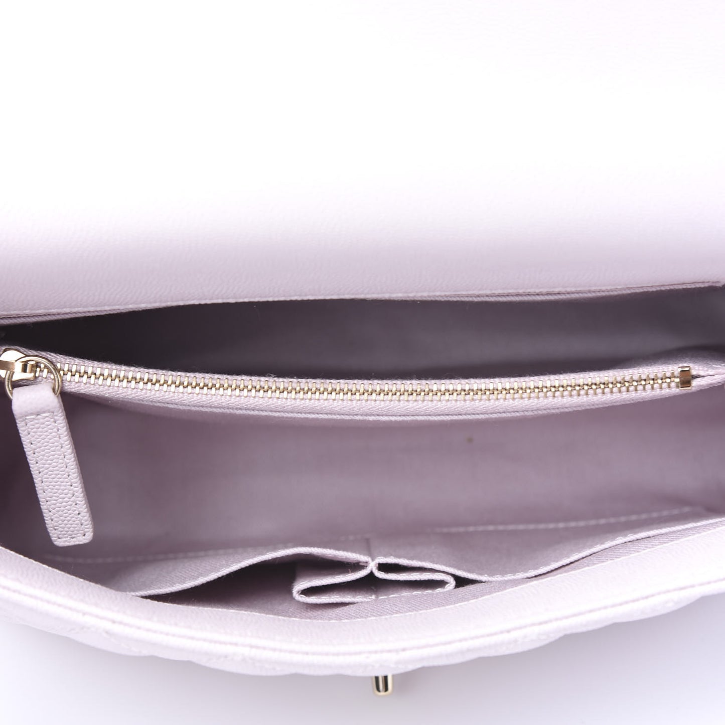Caviar Quilted Small Coco Handle Flap Lilas Lilac
