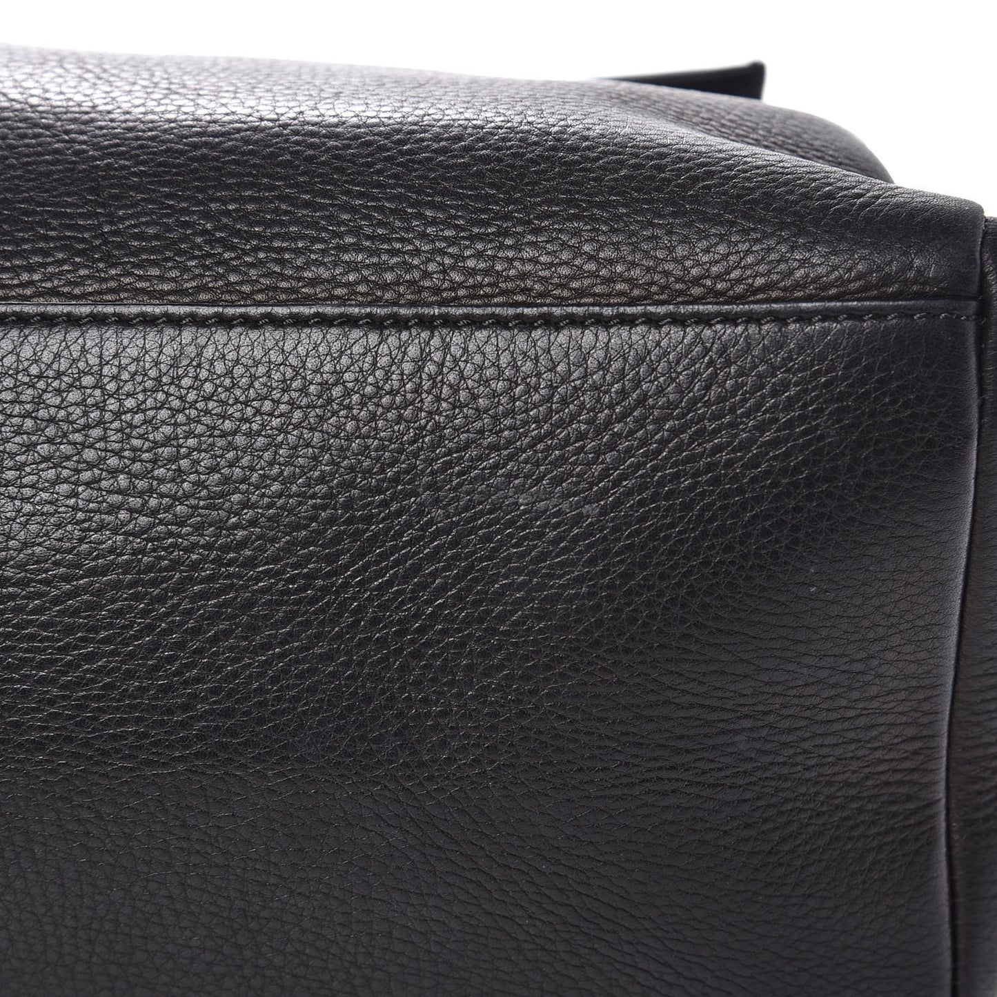 Waxy Grained Calfskin Medium Pandora Pure Flap Bag Black