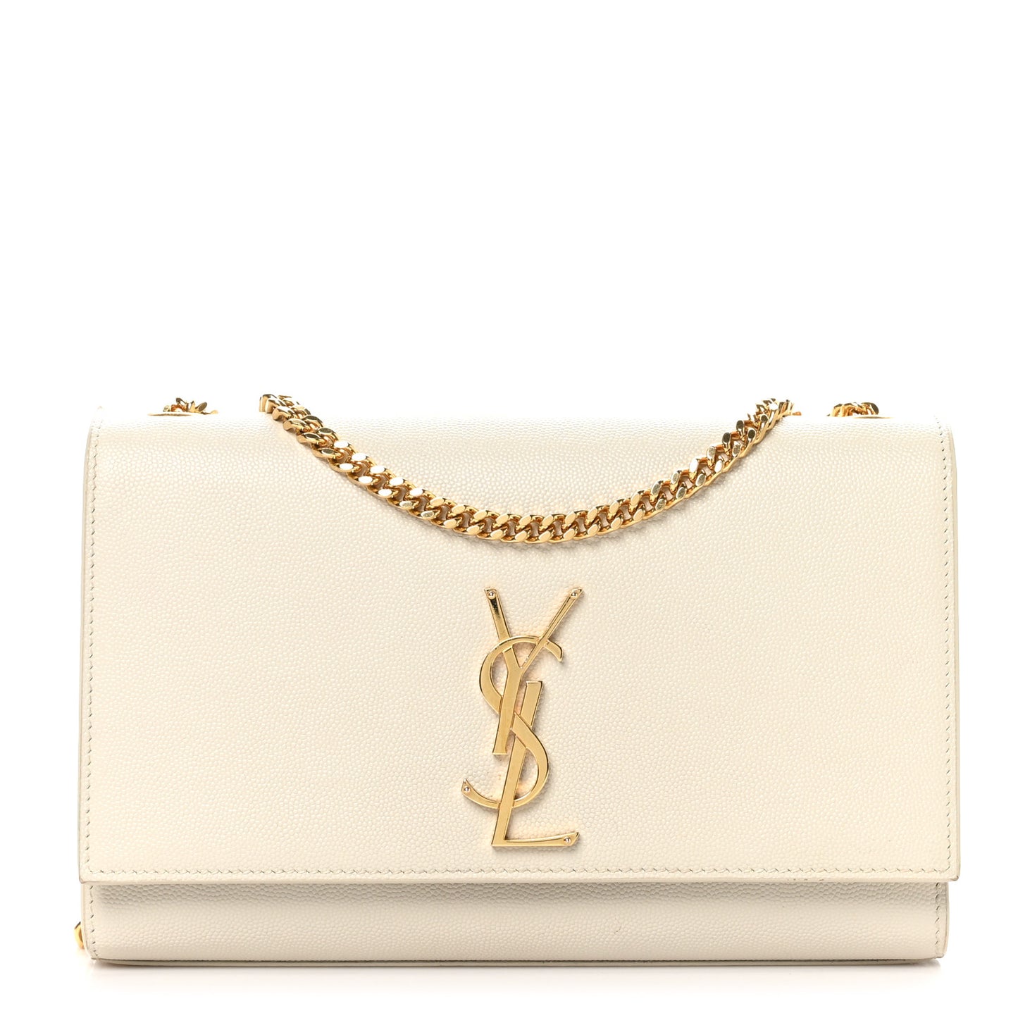 Grain De Poudre Medium Classic Monogram Kate Satchel Crema Soft
