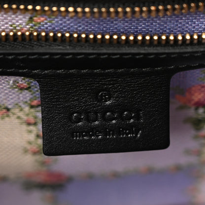 Gucci Jacquard Floral Web Medium Sylvie Top Handle Bag Green Black 6 of 10
