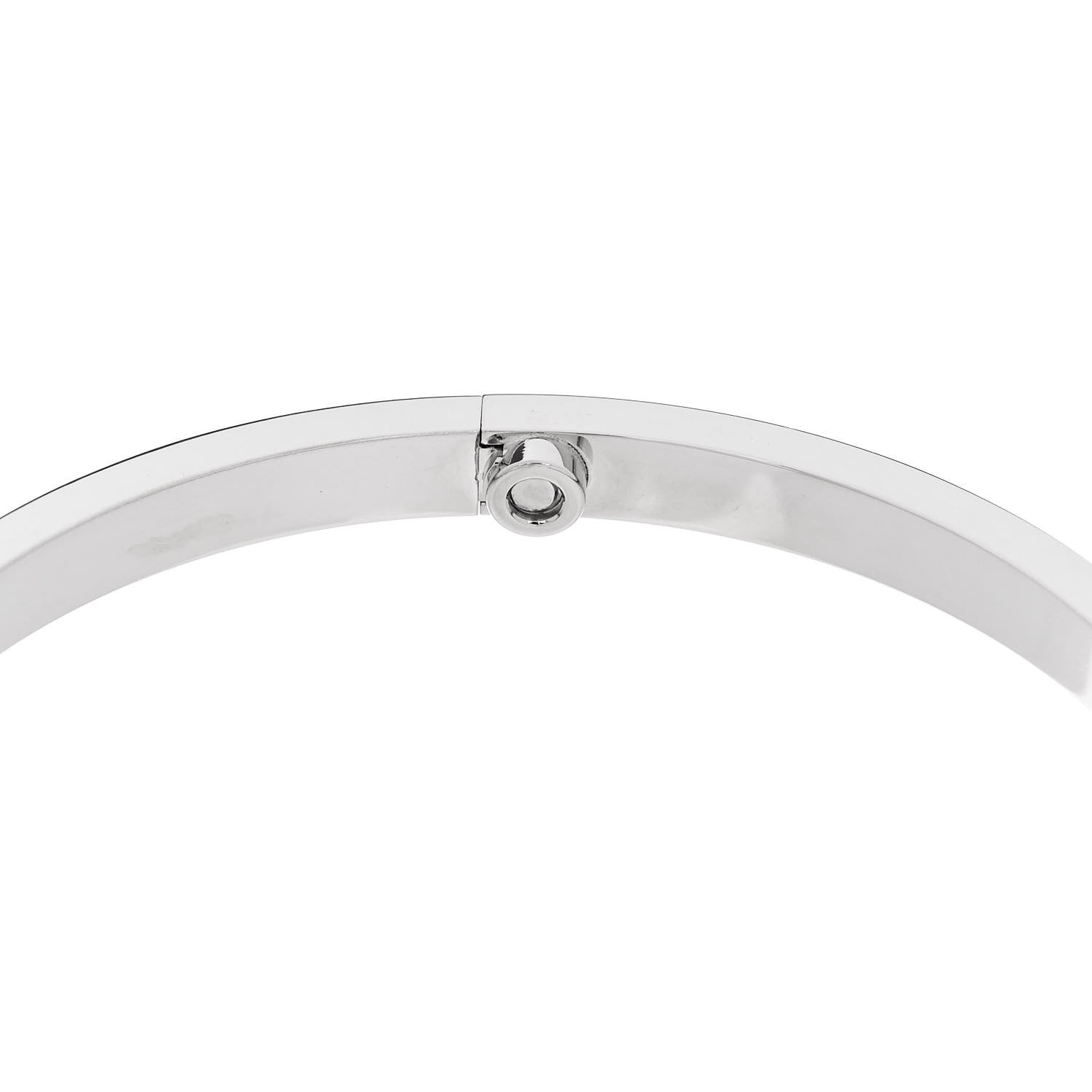 Cartier 18K White Gold Small LOVE Bracelet 17 8 of 9