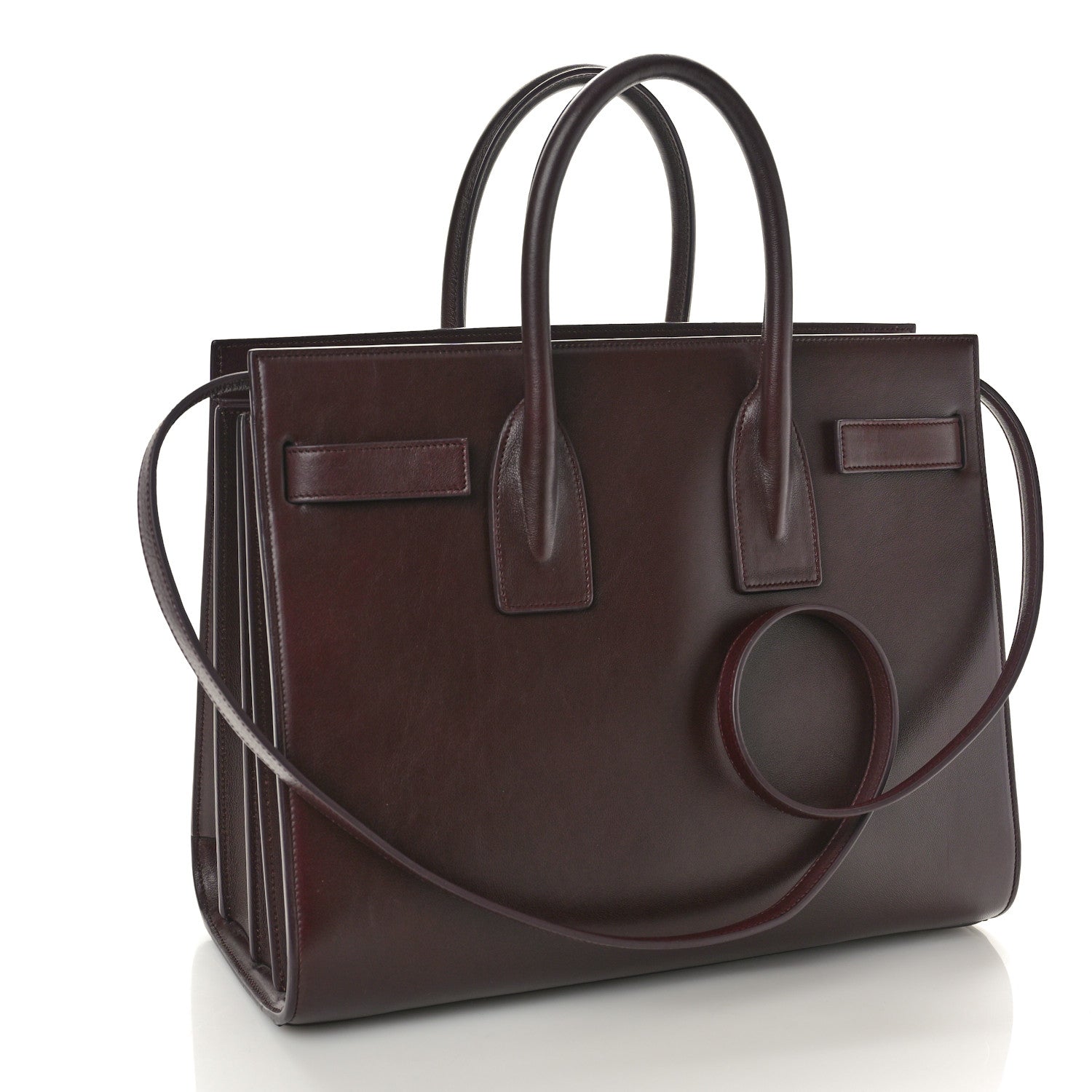 Saint Laurent Calfskin Small Sac De Jour Amarena 3 of 10