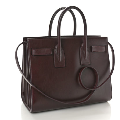 Saint Laurent Calfskin Small Sac De Jour Amarena 3 of 10