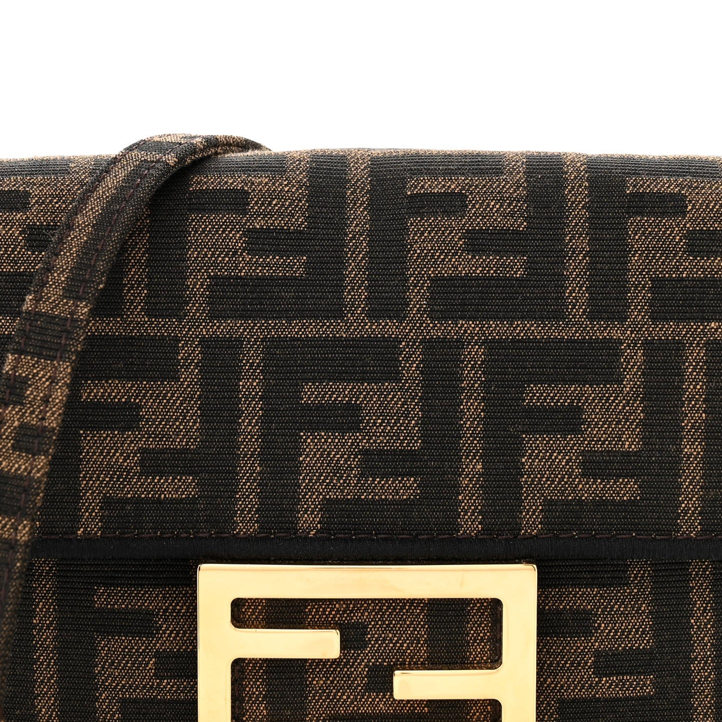 Fabric Jacquard FF 1974 Mini Baguette Tobacco Moro Black