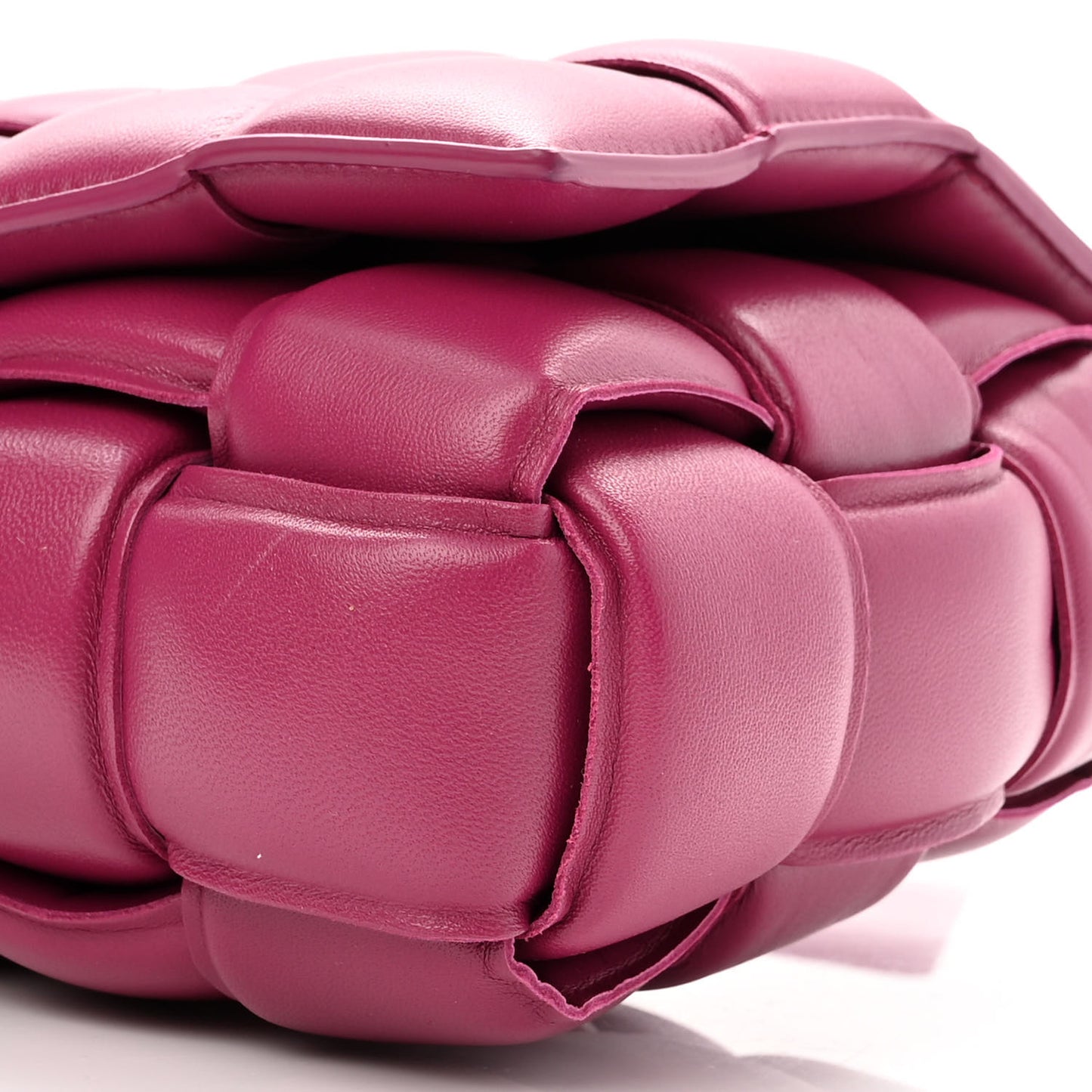 Nappa Maxi Intreccio Padded Cassette Crossbody Bag Cinnabar