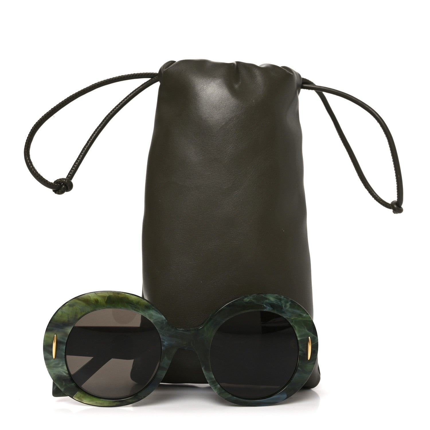 Loewe Acetate Oval Anagram Sunglasses LW40146I Green 7 of 7