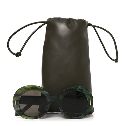 Loewe Acetate Oval Anagram Sunglasses LW40146I Green 7 of 7