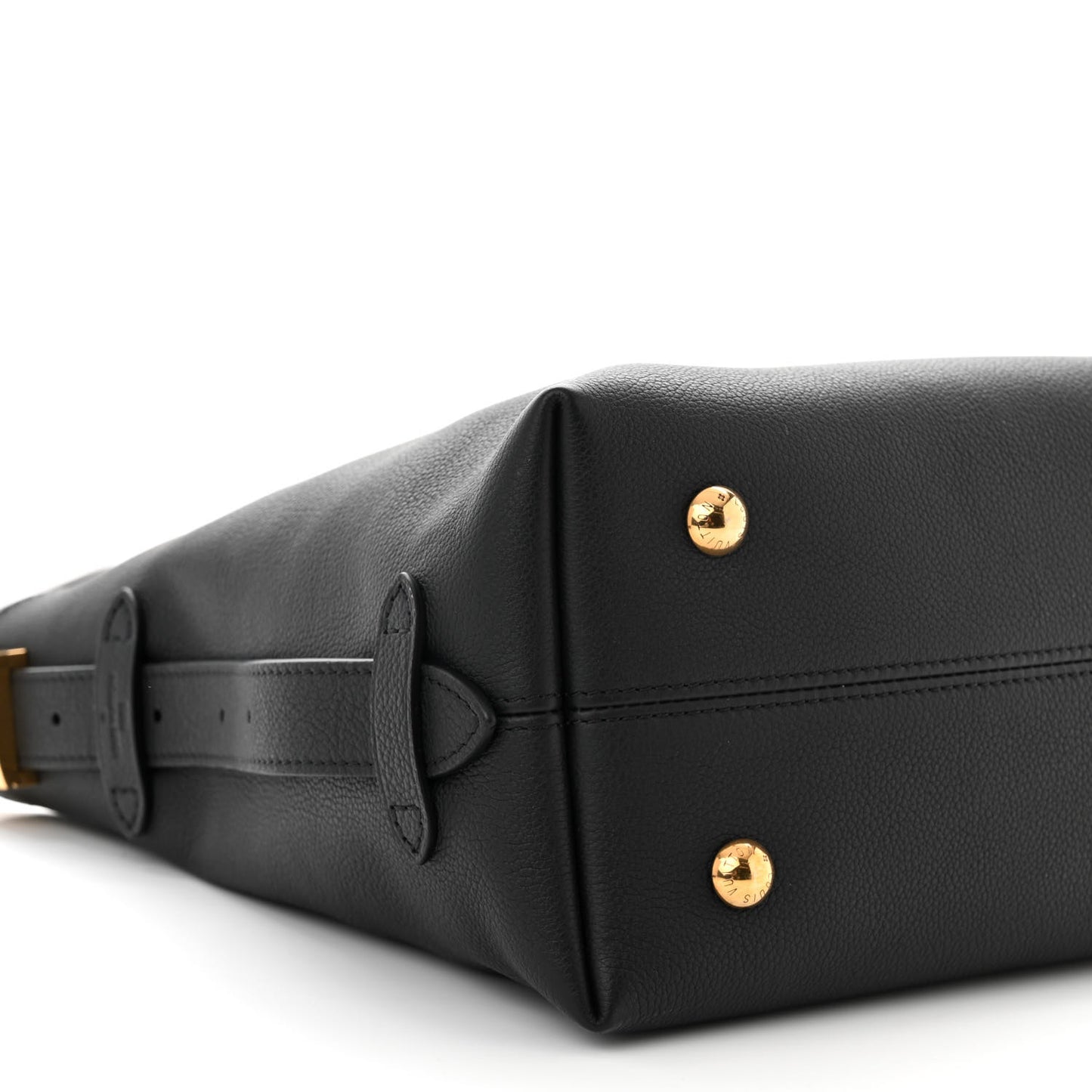 Grained Calfskin Low Key Hobo PM Black