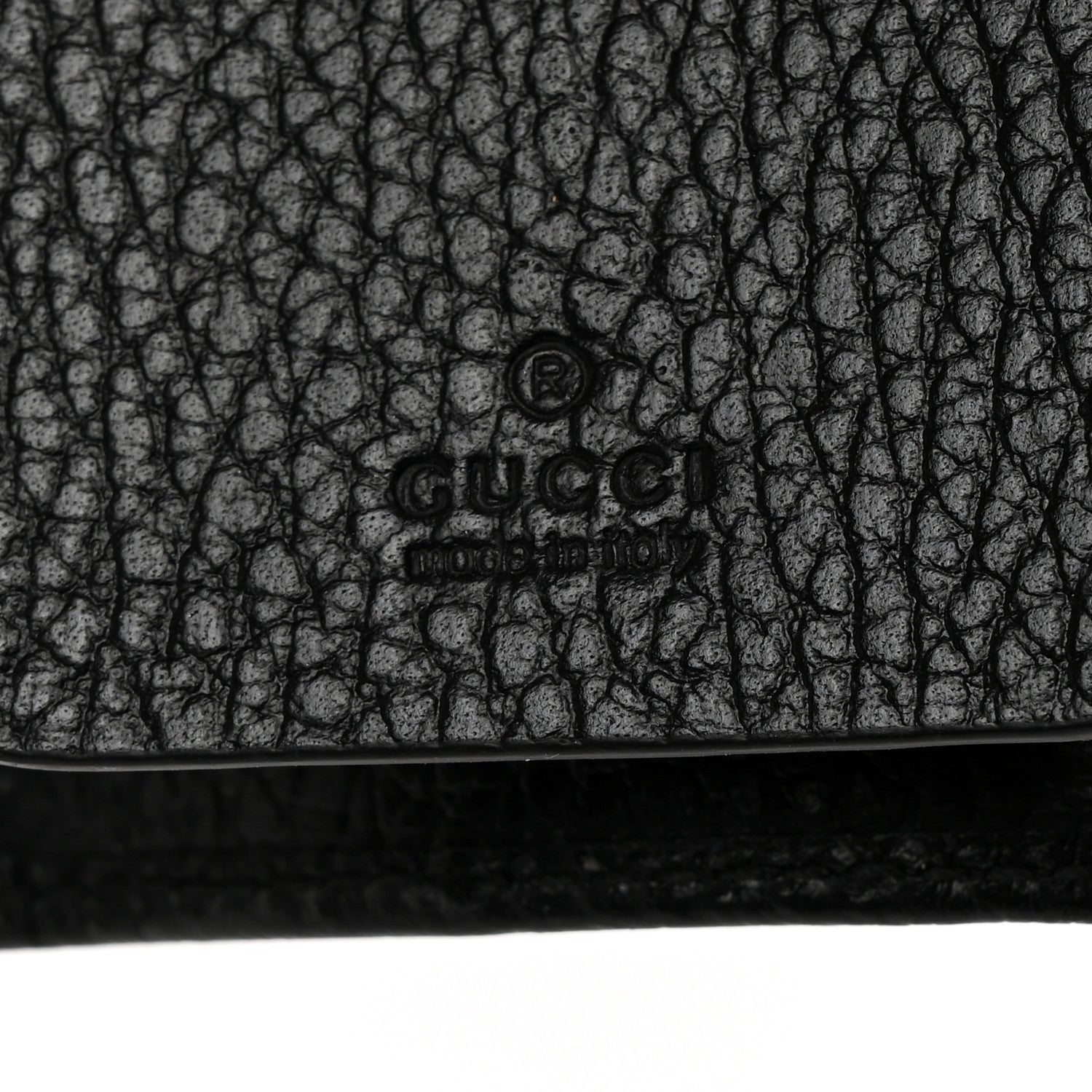 Gucci Pebbled Calfskin GG Marmont 6 Key Holder Black 6 of 7