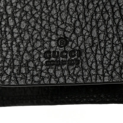 Gucci Pebbled Calfskin GG Marmont 6 Key Holder Black 6 of 7