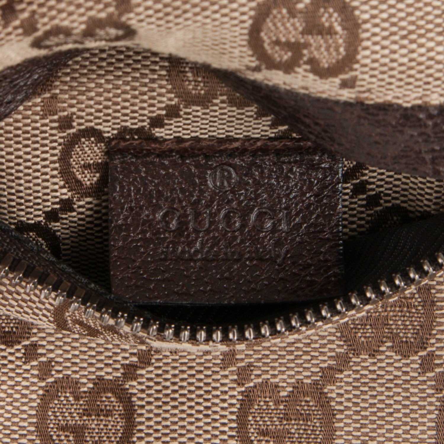 Gucci GG Monogram Double Pocket Belt Bag Dark Brown 6 of 7