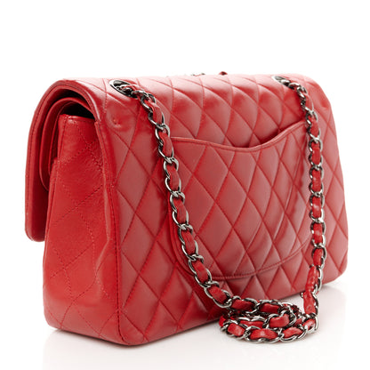 Chanel Lambskin Quilted Medium Double Flap Red 3 of 13