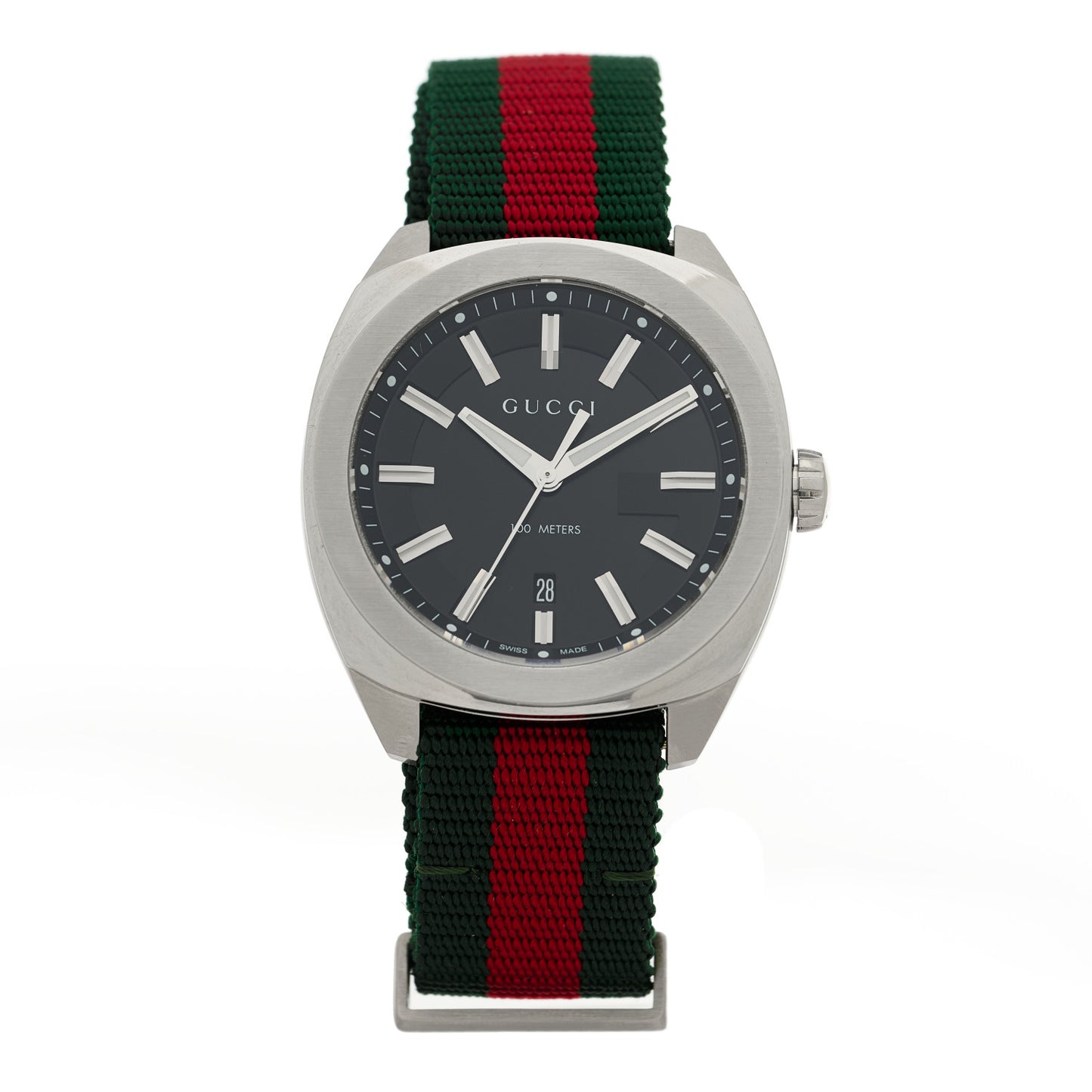 Stainless Steel Nylon 41mm GG2570 Quartz Watch Black