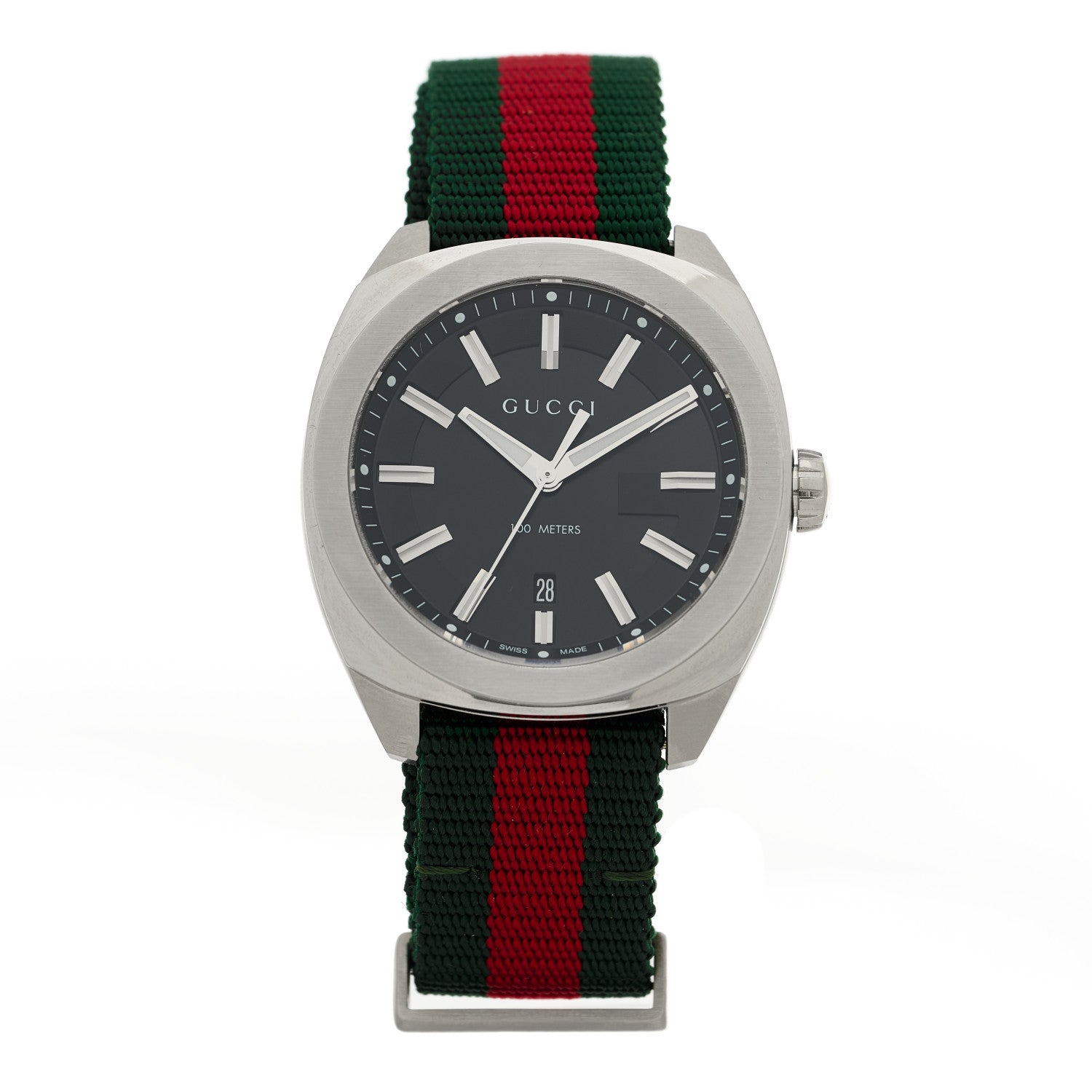 Gucci Stainless Steel Nylon 41mm GG2570 Quartz Watch Black 1 of 4