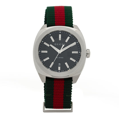 Gucci Stainless Steel Nylon 41mm GG2570 Quartz Watch Black 1 of 4