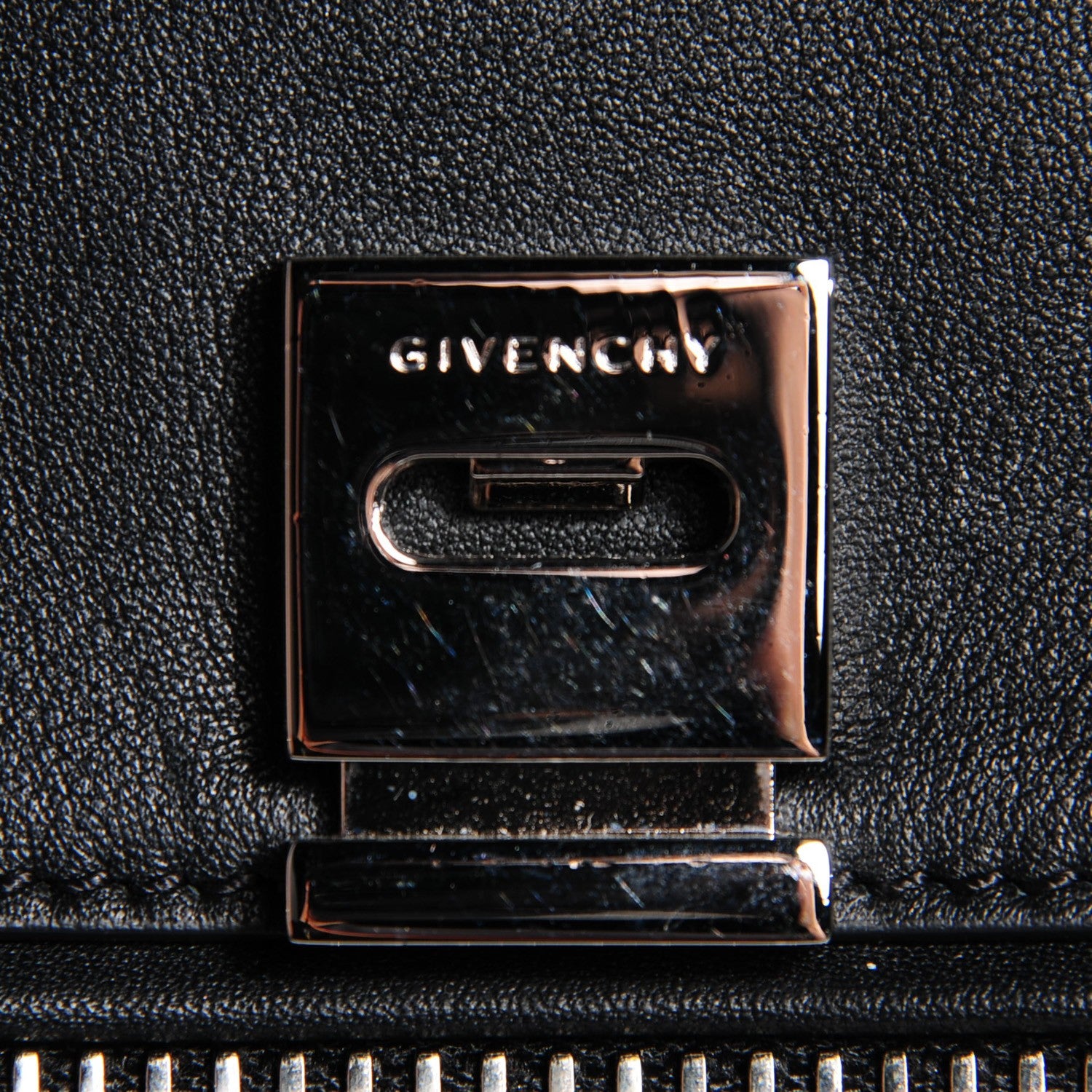 Givenchy Calfskin Medium Bi-Color Pandora Pure Flap Bag Black White 7 of 9