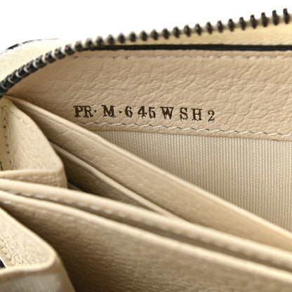Valentino Garavani Pebbled Calfskin Rockstud Zip Around Wallet Ivory 8 of 11