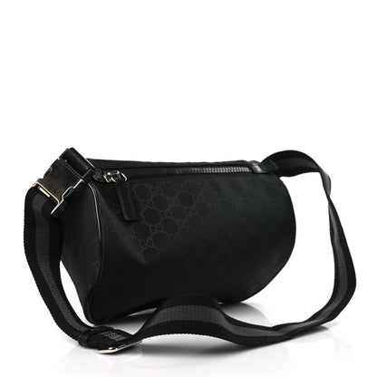 Gucci Nylon Monogram Fanny Pack Belt Bag Black 3 of 9