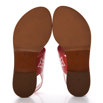 Louis Vuitton Monogram Giant Sandals 38 Rouge 5 of 10