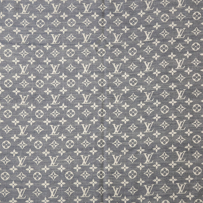 Louis Vuitton Silk Wool Monogram Denim Shawl Blue 1 of 5
