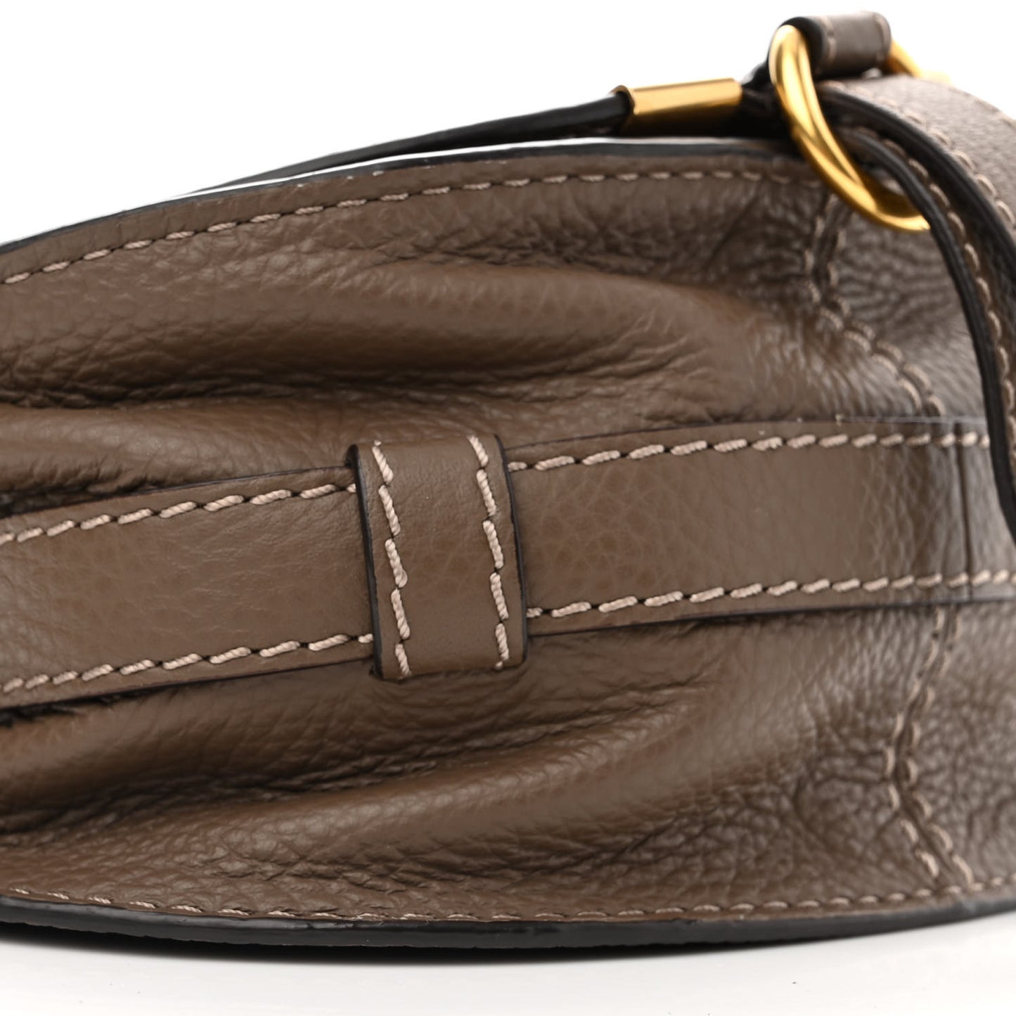 Calfskin Mini Marcie Round Crossbody Bag Army Green
