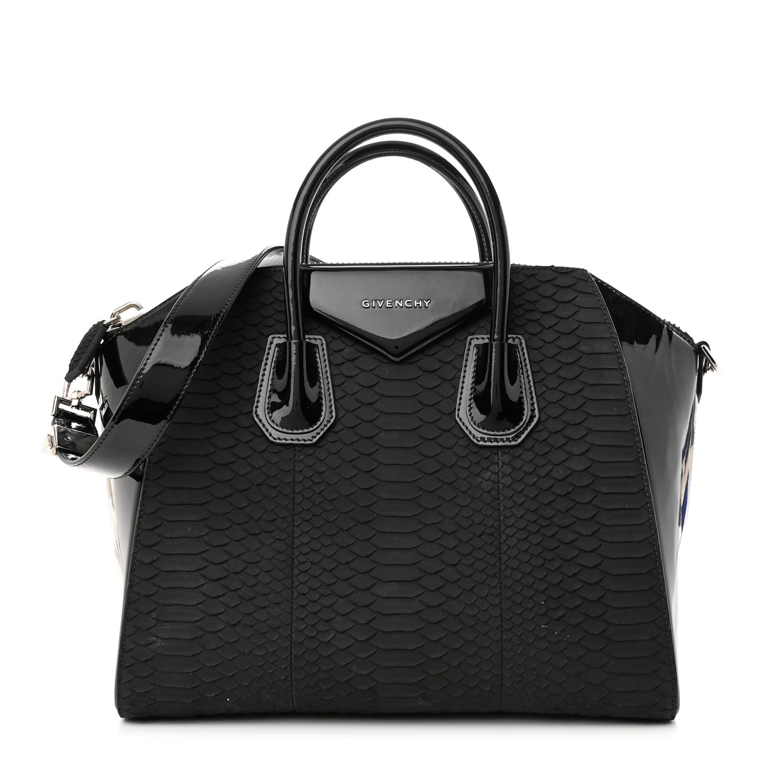 Givenchy Snakeskin Patent Mini Antigona Black 1 of 14