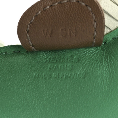Hermes Milo Lambskin Grigri Rodeo Horse Bag Charm PM Menthe Vert Fizz Etoupe 3 of 5