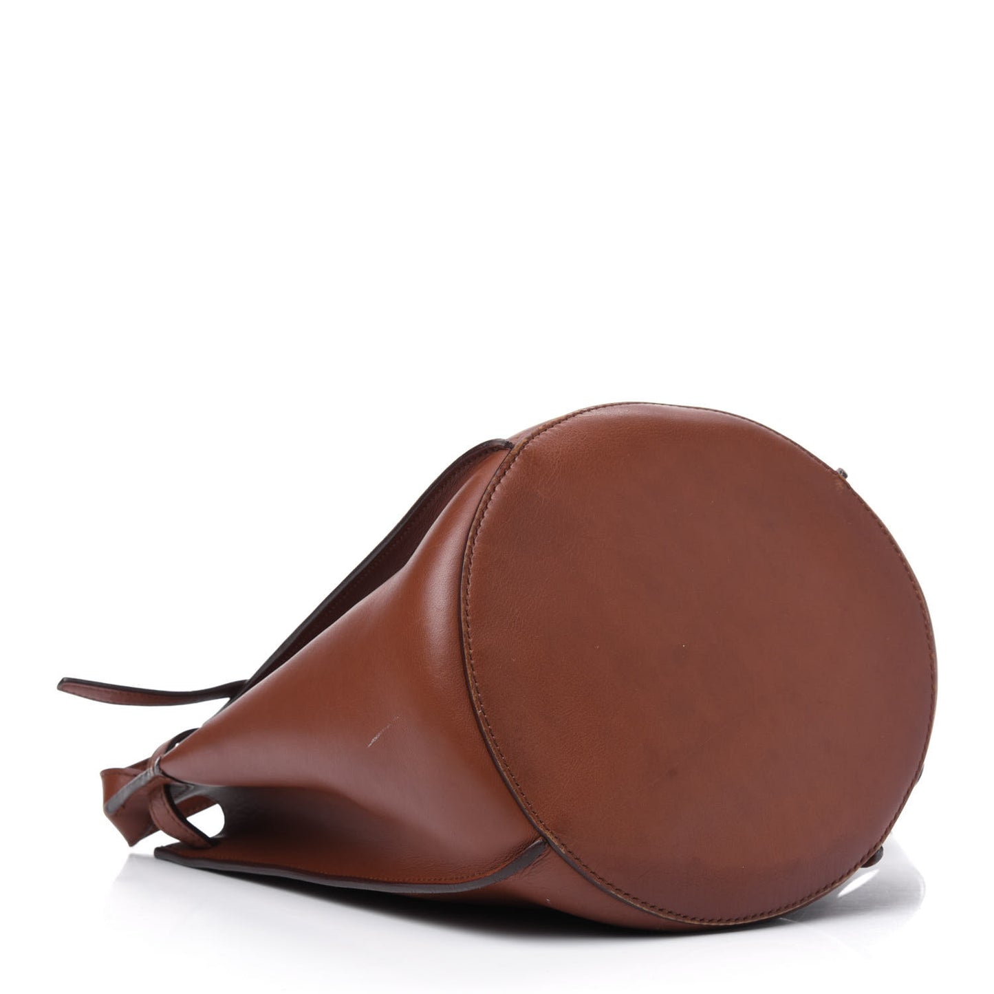 Smooth Calfskin Long Strap Big Bucket Bag Tan