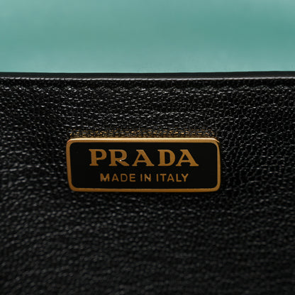 Prada City Calf Saffiano Cahier Bag Biliardo Black 6 of 10