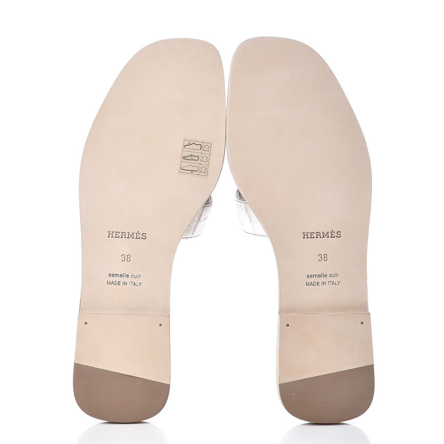 Matte Niloticus Crocodile Himalaya Oran Sandals 38 Blanc