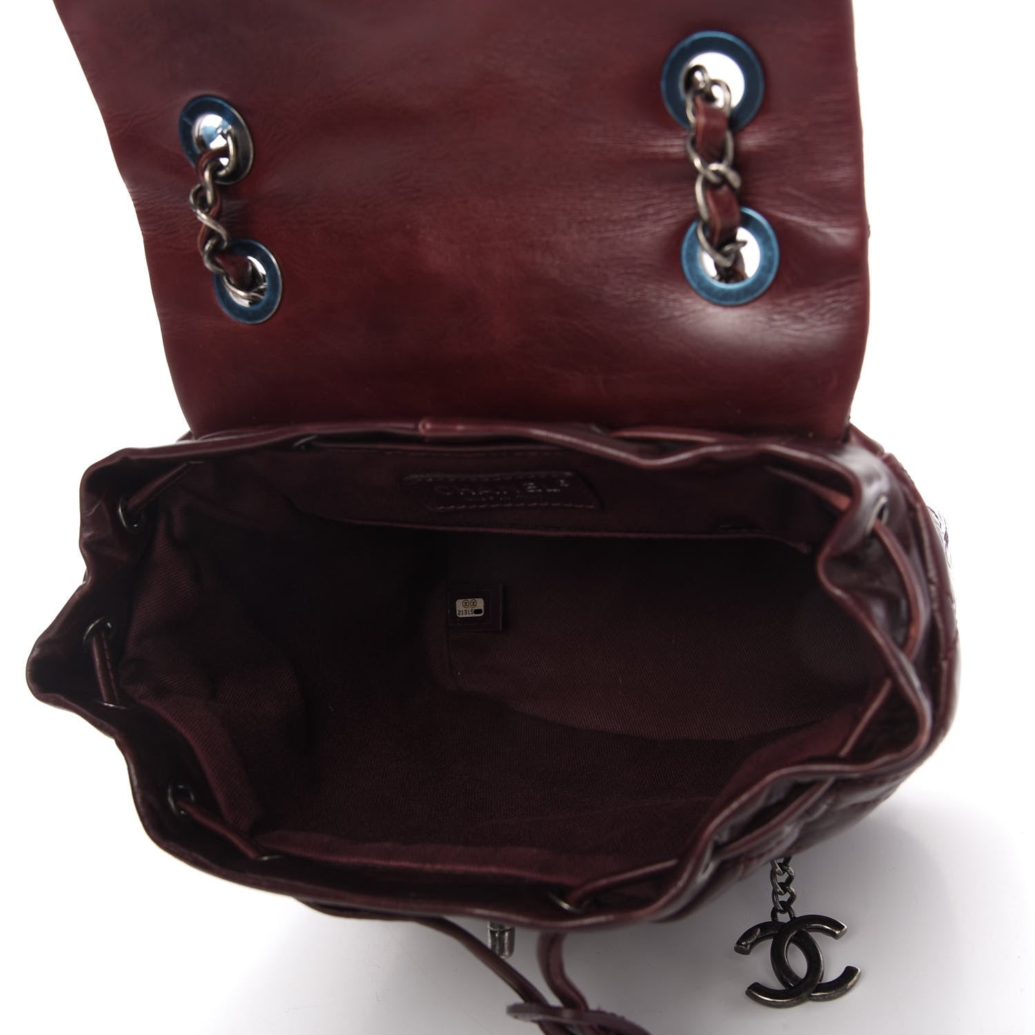 Chanel Glazed Calfskin Quilted Small Salzburg Backpack Burgundy 5 of 10