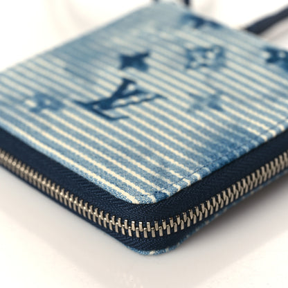 Louis Vuitton Hickory Stripes Denim Monogram Watercolor Wallet On Strap Blue 8 of 8