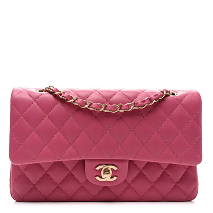 Chanel Lambskin Quilted Medium Double Flap Pink 1 of 10