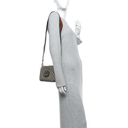 Gucci GG Supreme Monogram Web Neo Vintage Shoulder Bag Beige New Acero Crop 2 of 12