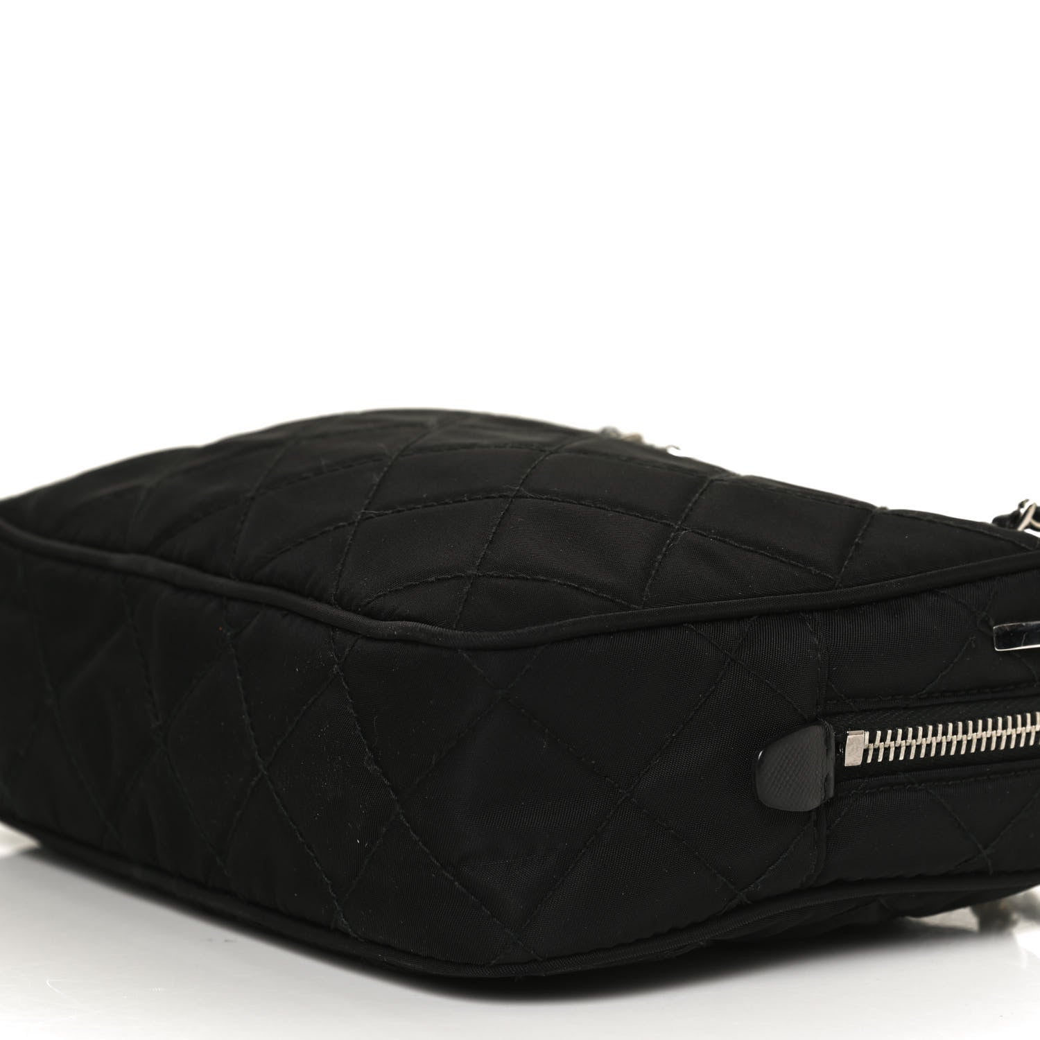 Prada Nylon Tessuto Impuntu Quilted Bandoliera Crossbody Bag Black 10 of 11