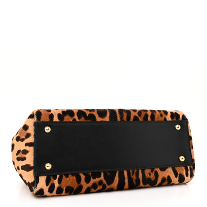 Dolce & Gabbana Calf Hair Leopard Print Small Miss Sicily Satchel Black 4 of 13