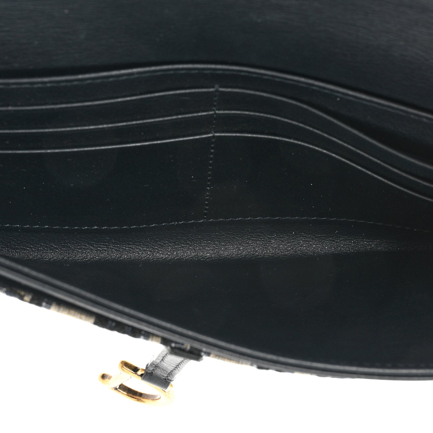 Oblique Saddle Chain Long Wallet Blue