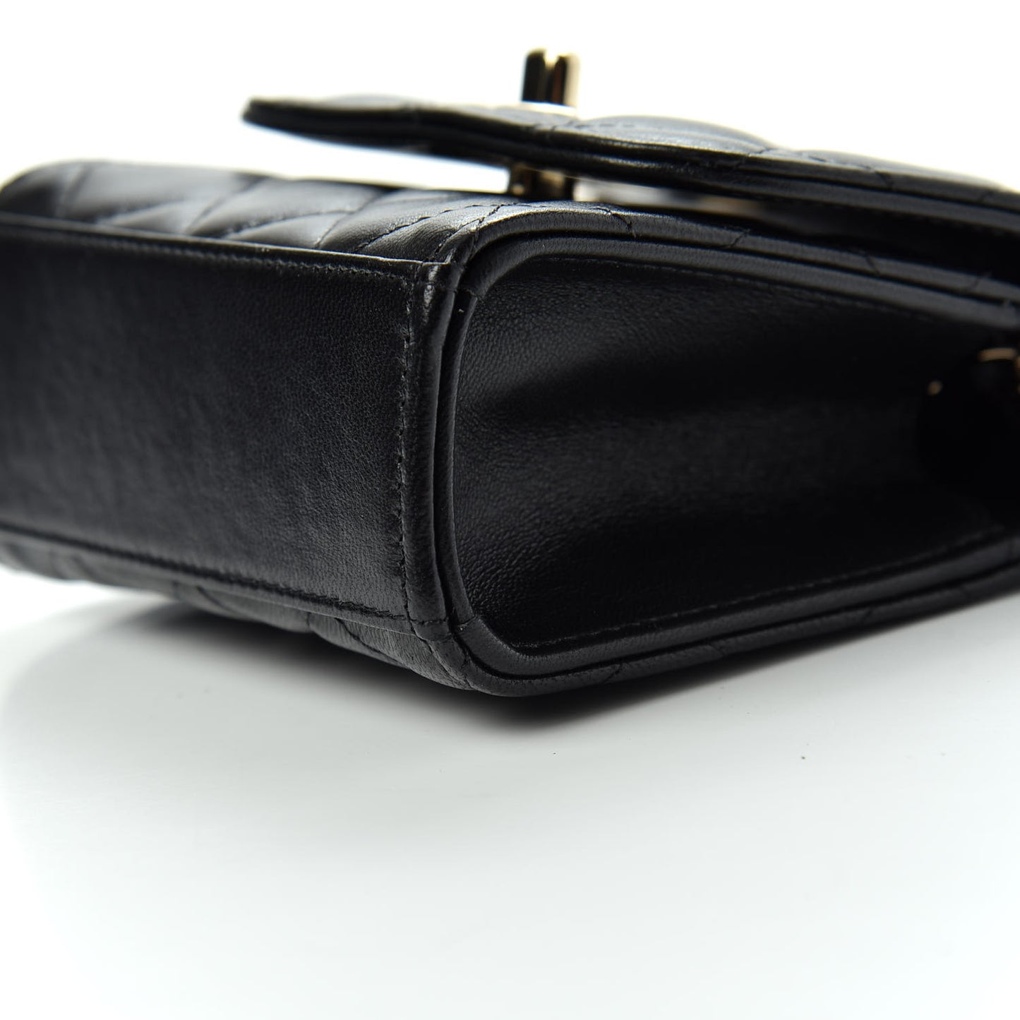 Lambskin Quilted Mini Trendy CC Chain Wallet Black
