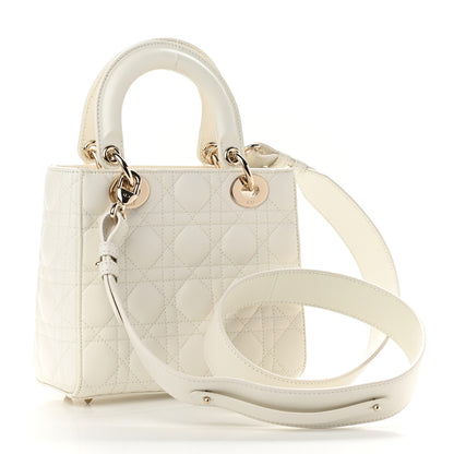 Christian Dior Lambskin Cannage Small Lady Dior White 3 of 8