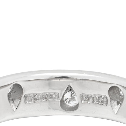 Tiffany Platinum Diamond 4mm Etoile Band Ring 49 5 4 of 4