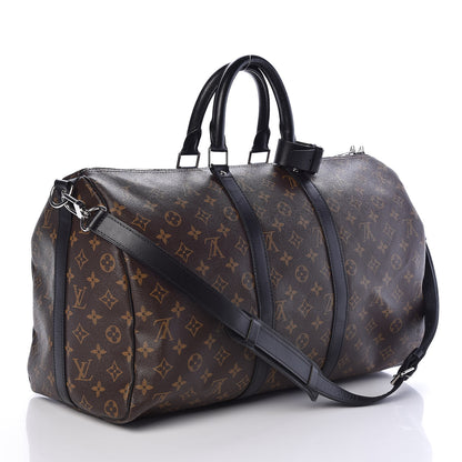 Louis Vuitton Monogram Macassar Keepall Bandouliere 45 3 of 9