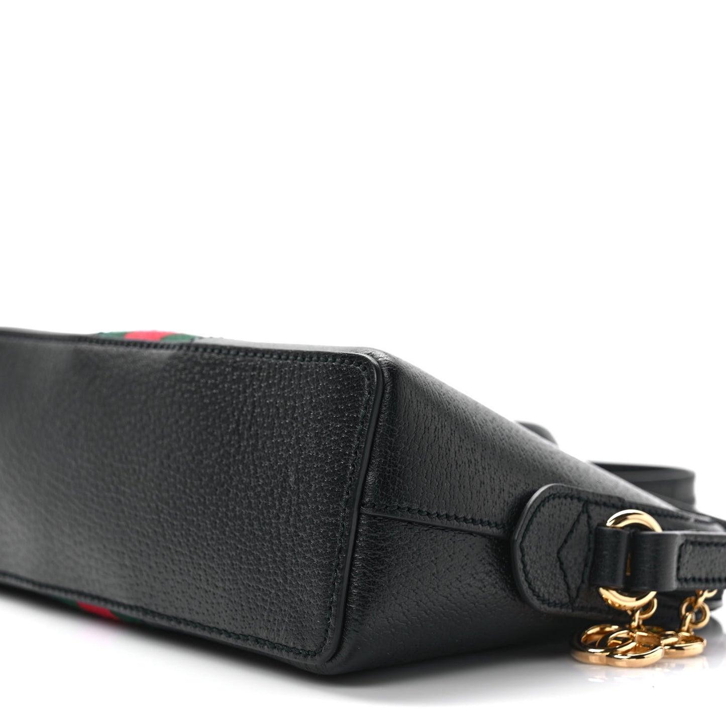 Calfskin GG Web Small Ophidia Dome Shoulder Bag Black