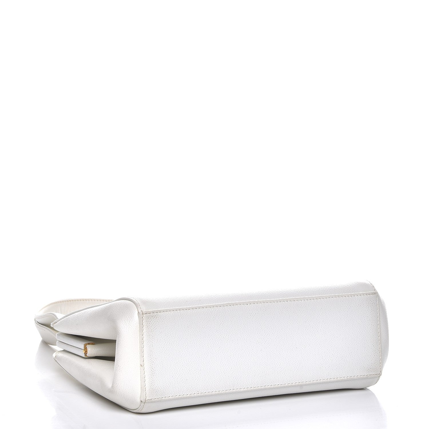 Chanel Caviar CC Frame Evening Bag White 4 of 12