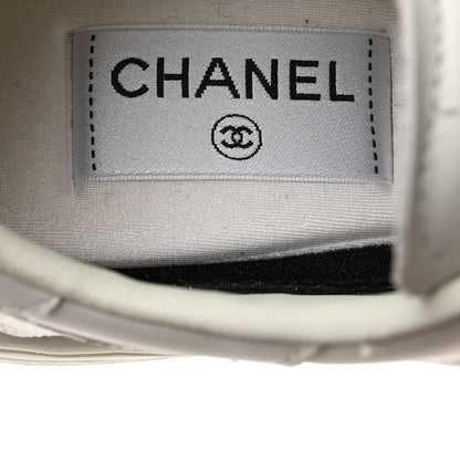 Chanel Calfskin CC Womens Sneakers 38.5 White 6 of 10